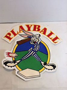 Rare play ball bugs bunny large display patch 16" x 15"