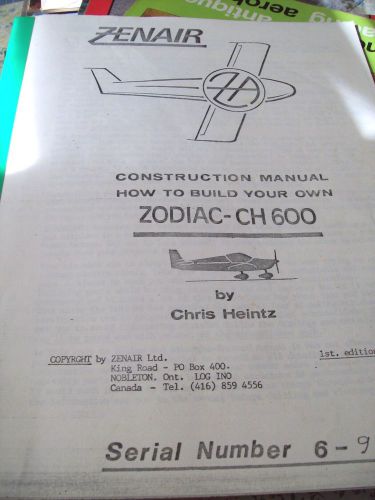 Zenair Construction Manual How to Build Your Own - Zodiac CH600, image 1