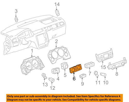Gm oem dash cluster switch-switch bezel 25810643