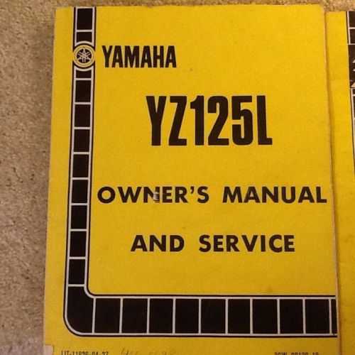 1983 yamaha motorcycle yz125l owners manual