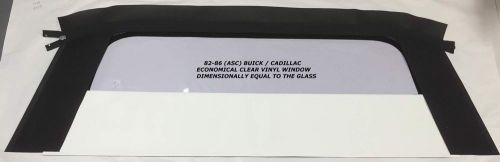 Buick riviera /cadillac eldorado (asc) 82-86 conv. clear vinyl window - white