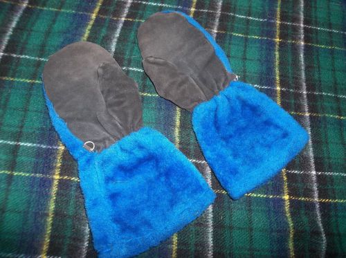 Vtg moon blue snowmobile gloves mittens arctic cat ski-doo chapparal allouette