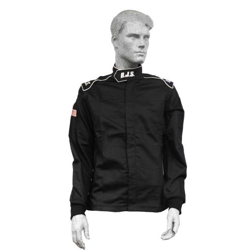 Fire suit sfi 3-2a/1 rjs racing elite jacket size medium black scca imsa ihra