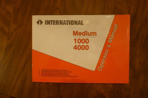 1995 international 1000 4000 series medium duty trucks owners operators manual