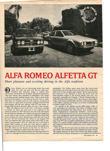 1976 alfa romeo alfetta gt 4 pg road test article