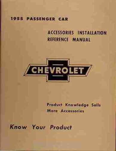 1955 chevy pickup trucks  accessory installation & parts number  manual nomad 