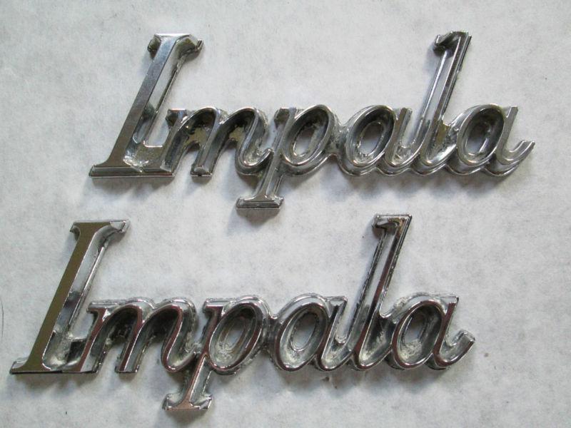 Pair of vintage impala emblems