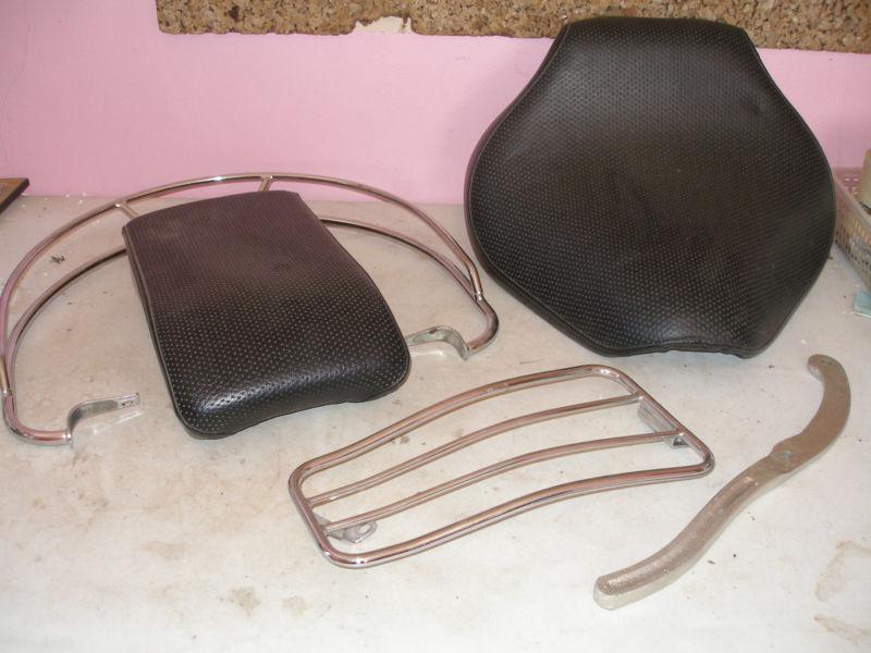 New 2005 yamaha v-star 1100 classic motorcycle front & back seat chrome accessor