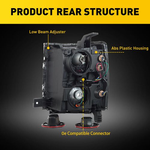 For 14-15 Chevy Silverado 1500 Pickup Projector Headlights Headlamps Left+Right, US $226.99, image 4