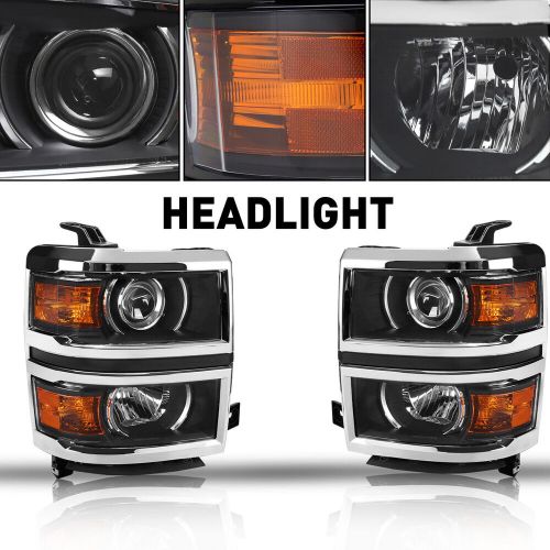 For 14-15 Chevy Silverado 1500 Pickup Projector Headlights Headlamps Left+Right, US $226.99, image 14