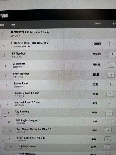 518326843 NEW OEM MXX XRS ETEC SKI DOO E MODULE FRAME, Supersedes To 518327567, US $288.88, image 5