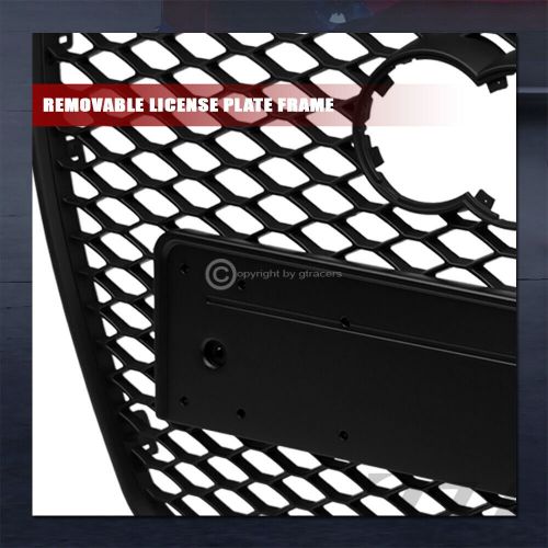 For 2013-2016 Audi A5/S5 Matte Black RS Honeycomb Mesh Grille+Logo w/Emblem Base, US $136.00, image 6