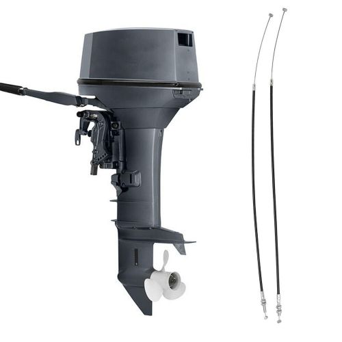 New 2Pcs Outboard Throttle Cable 66T‑26301‑00 Metal Enhanced Performance Boat, US $12.91, image 5