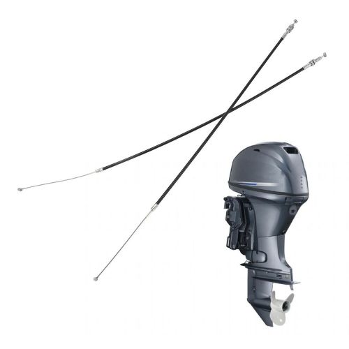 New 2Pcs Outboard Throttle Cable 66T‑26301‑00 Metal Enhanced Performance Boat, US $12.91, image 12