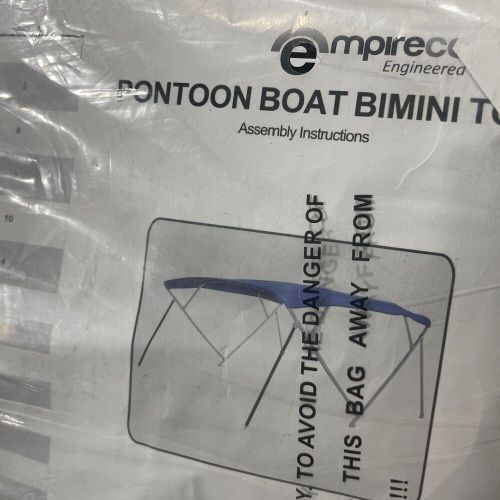 4 Bow 10 ft Pontoon Bimini Top Replacement fabric W=97-103 L=120. Hunter Green, US $145.00, image 2