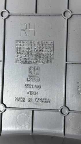 2012-2018 chevrolet sonic lt automatic right upper door b pillar trim 95911406