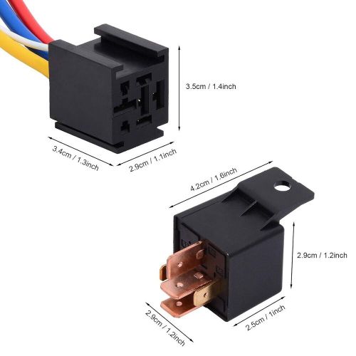EHDIS 2 Packs Car Relay with Harness Truck Motor Heavy Duty 5-Pin 80A 12V..., US $18.99, image 6