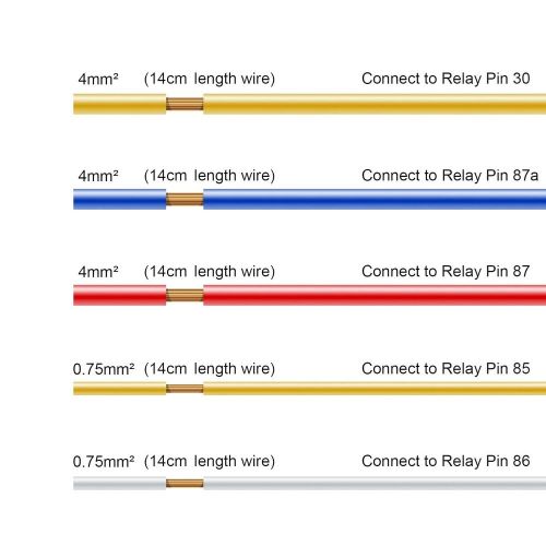 EHDIS 2 Packs Car Relay with Harness Truck Motor Heavy Duty 5-Pin 80A 12V..., US $18.99, image 7