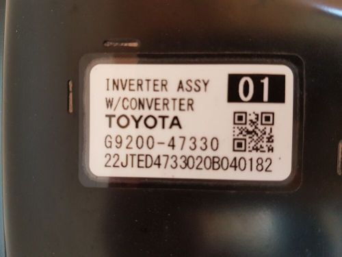 TOYOTA CH-R 2020 1.8 HYBRID RHD INVERTER ASSY OEM G920047330, US $380.00, image 3