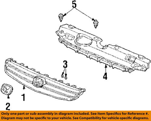 Honda oem 71122s5a003 grille-cover