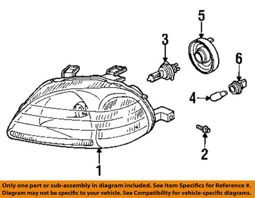 Honda oem 33126sv4003 headlight cover-cover