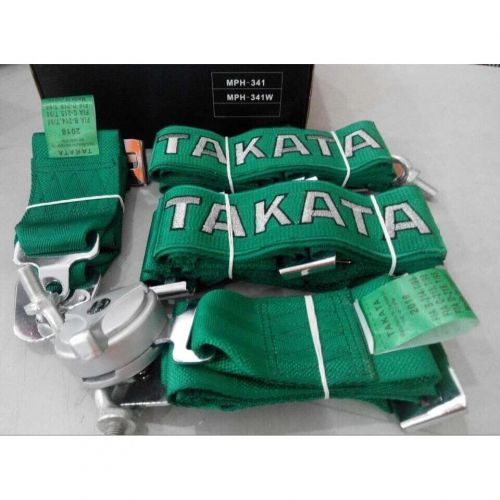 TAKATA BLACK Racing Seat Belt Harness 4 Point 3" Snap On Camlock Universal, US $95.00, image 4