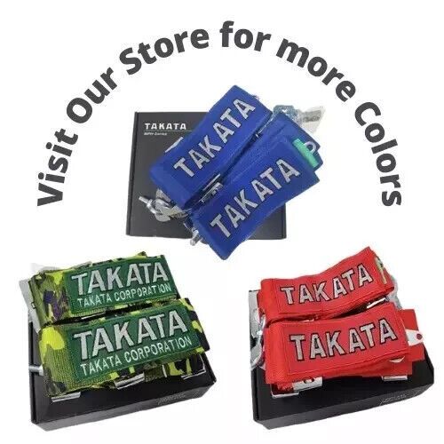 TAKATA BLACK Racing Seat Belt Harness 4 Point 3" Snap On Camlock Universal, US $95.00, image 6