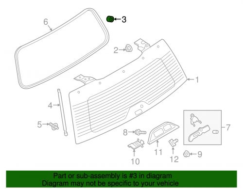 Genuine Ford 18-24 Expedition Navigator Lift Gate Glass Bumper *SOLD INDIVIDUAL, US $2.81, image 3
