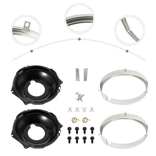 For 1967-1970 Chevy Camaro Nova 28pc Headlamp Retaining Ring Mounting Bucket Set, US $46.51, image 16