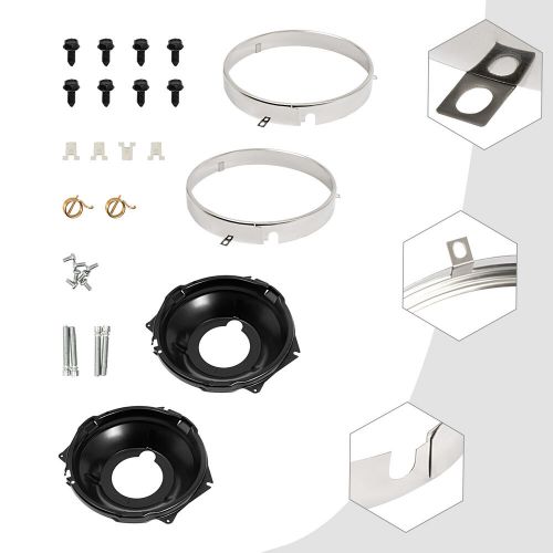 For 1967-1970 Chevy Camaro Nova 28pc Headlamp Retaining Ring Mounting Bucket Set, US $46.51, image 18