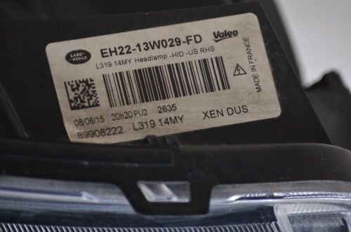 2014 2015 2016 land rover lr4 xenon hid headlight right passenger non-afs oem