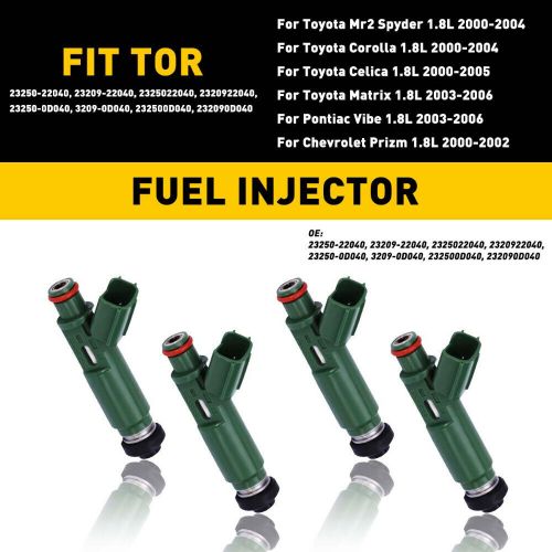 4x Fuel Injector For Toyota 1.8L Corolla Mr2 Celica Spyder Matrix Replacement US, US $31.99, image 12