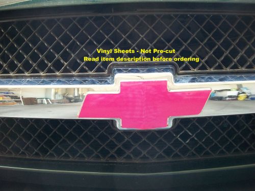 W/ tracking FITS: PINK VINYL SHEETS (2) Decals Emblem Wrap Chevrolet Bowtie, US $6.99, image 12