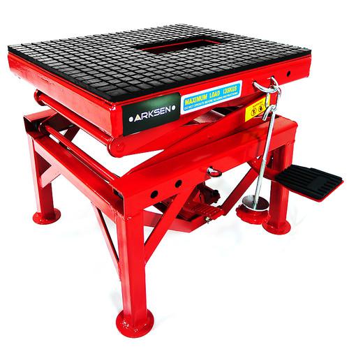 Motorcycle cycle dirt bike atv scissor floor jack lift hoists center stand 300lb