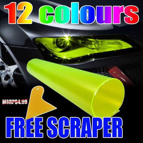 FM Hot Lime Front Bumper Turn Signal Fog Tail Brake Light Vinyl Decor Warranty, US $13.44, image 2