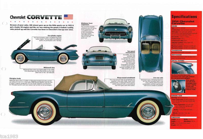 1954 chevrolet corvette imp brochure