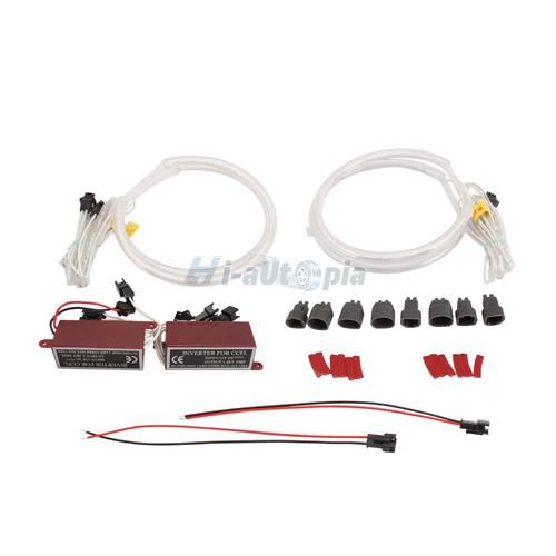 4 x white ccfl angel eye halo ring car light lamp same size aperture for bmw e46