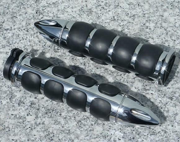 Harley davidson sportster dyna softail chrome dome grips