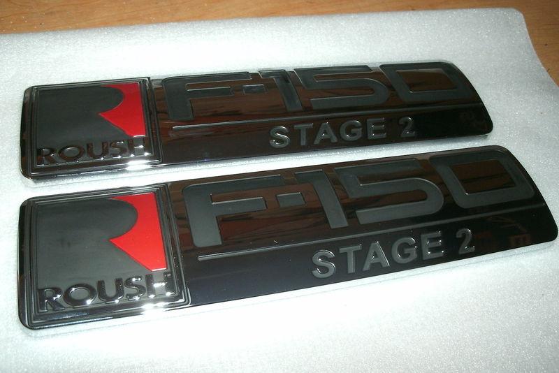 1999 - 2012 roush ford f-150 f150 stage 2 factory front fender emblems pair new