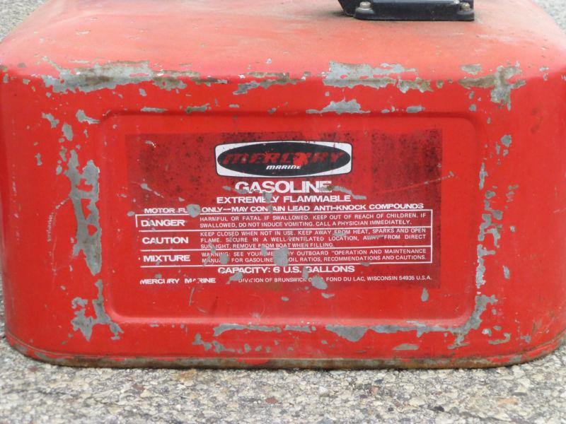 Vintage Mercury Marine Metal Gas Tank Can Outboard Boat Motor 6 Gallon Can, US $40.00, image 2
