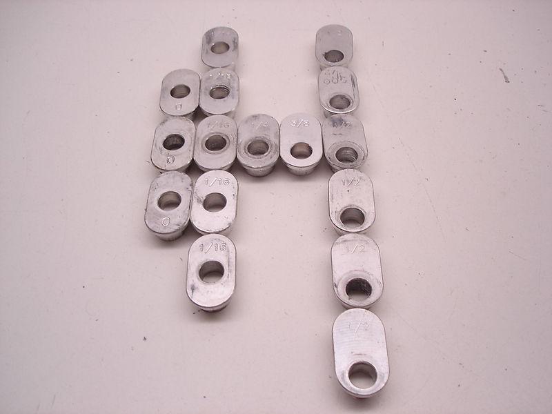 16 nascar aluminum fine adjustment assorted offset slugs 1/2" hole common size