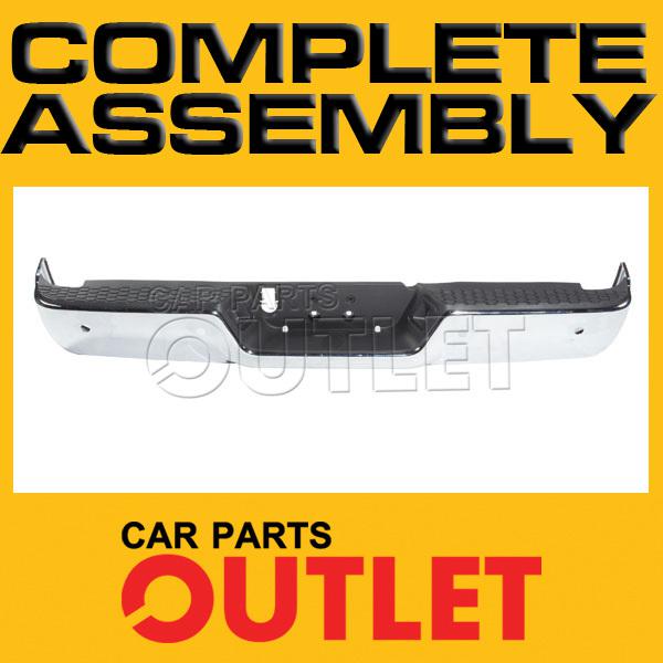10-12 ram 1500 r2500 rear bumper chrome bar lic lamp ch1103122 step pad pdc hole