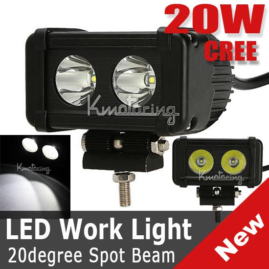 4.5inch 20w 2000lm cree led spot beam work light offroad lamp car wagon utb van