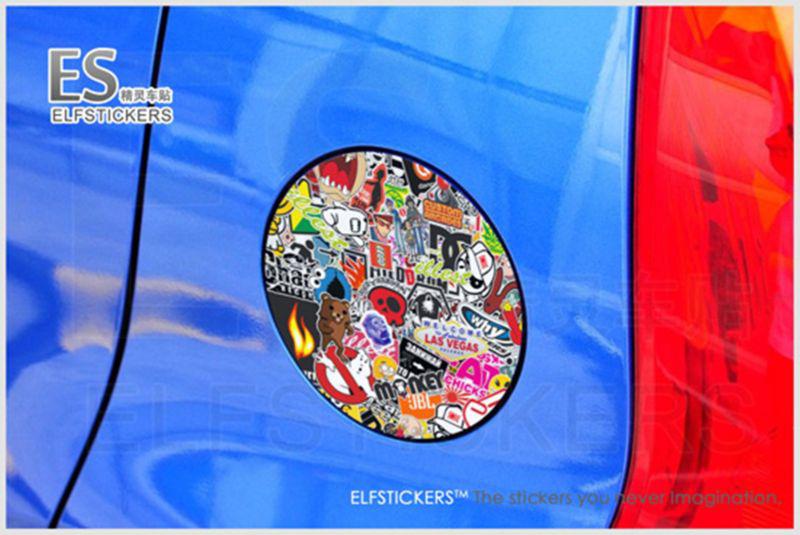 Jdm usdm kdm hellaflush canibeat  fuel tank cap car stickers decal 10"×8"