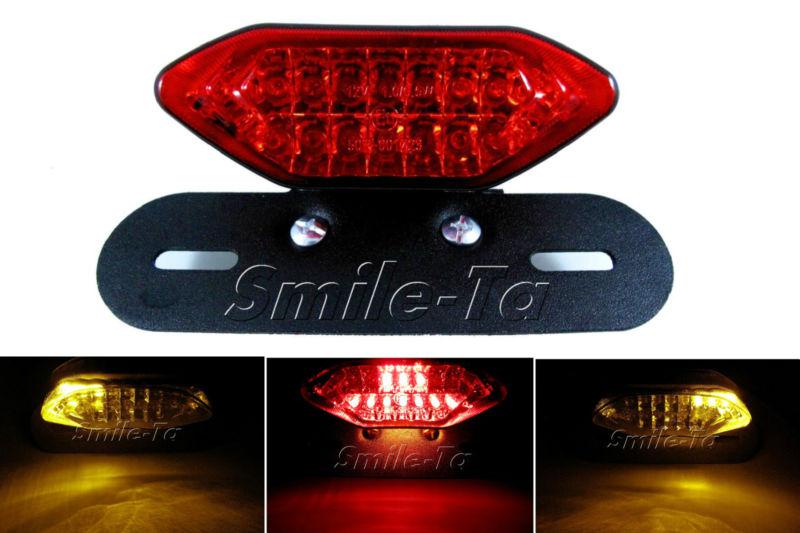 Red motorcycle led brake/running/license plate/turn tail indicator lights ktm -