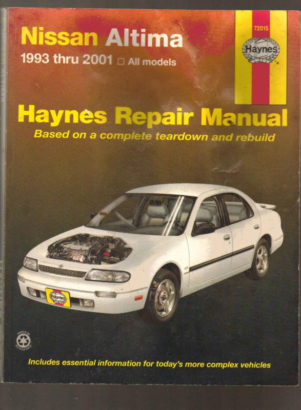 Haynes repair manual for nissan altima all models 1993 thru 2001