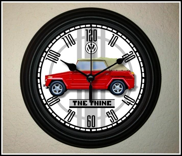 Red vw thing 181 classic car wall clock low&fast shipping -volkswagen