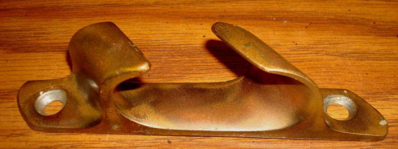Vintage brass boat cleat ship docking hook sailboat