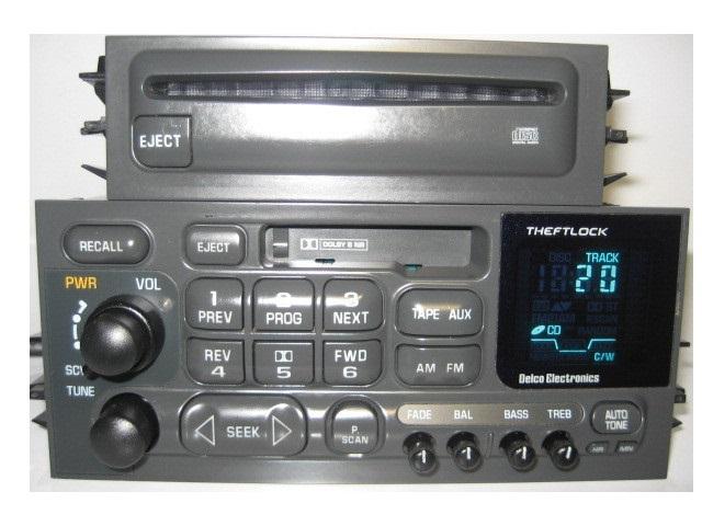 Nice 95-03 delco cassette/cd. player w/cable silverado gmc tahoe yukon