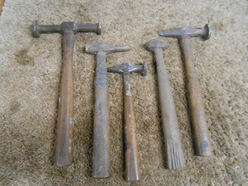 Sell L1728 5 Vintage auto body hammers TOOLS AUTO UNIQUE CAR in